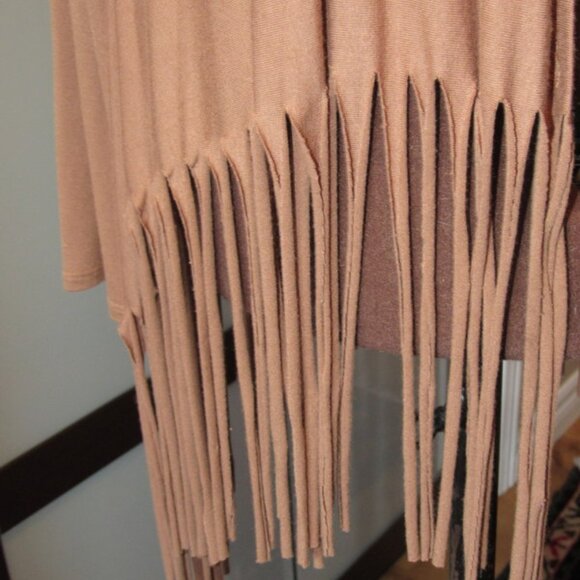 Women's Charlie Paige Fringed Wraps/Jackets. Size M. One Grey, one Beige. - Picture 6 of 9